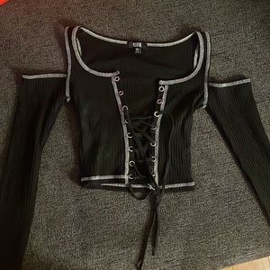 Dolls kill lace up shirt